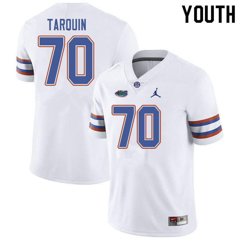 Jordan Brand Youth #70 Michael Tarquin Florida Gators College Football Jerseys Sale-White